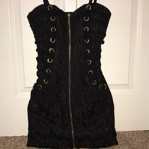 Black and gold dress